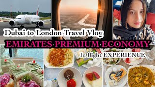 Travel Vlog EMIRATES A380 PREMIUM ECONOMY Dubai to London [upl. by Ham]