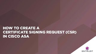 How to Create a Certificate Signing Request CSR in Cisco ASA [upl. by Aizitel]