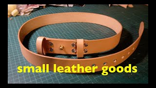 making a buckleless belt leathercraft [upl. by Eigger527]