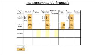 les consonnes phonétiques du français [upl. by Mariand600]