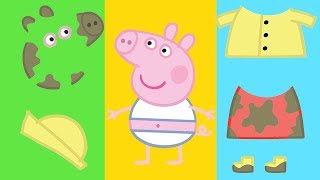 Peppa Pig  Dress up Peppa Pig  Learn Colouring  Learning with Peppa Pig [upl. by Bjork]