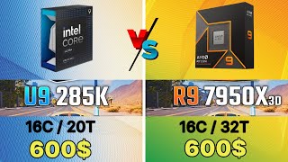 Intel ultra 9 285K VS İ9 14900K VS R9 9950X VS R7 7800X3D VS R9 7950X INTEL 285K GAMİNG Test leaks [upl. by Isaac]