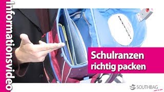 Schulranzen das richtige packen [upl. by Odlabso]