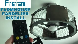 Frstem 19quot Fandelier Ceiling Fan amp Light with Remote  Install and Overview [upl. by Yunick]