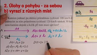 2 Slovní úlohy o pohybu  za sebou b vyrazí z různých míst [upl. by Lutero]