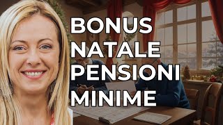 PENSIONI MINIME ARRIVA IL BONUS NATALE [upl. by Annyl]