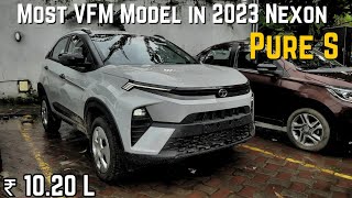 New Tata Nexon 2023 Facelift Pure S Variant  Detailed WalkAround Review [upl. by Crowe860]