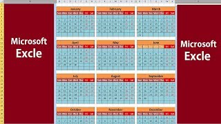 Make an Automated Calendar in Excel  Excel Tutorial [upl. by Garda911]