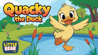 Quacky the Duck Kids Song  Play Version  Little Bear TV [upl. by Ybbob]