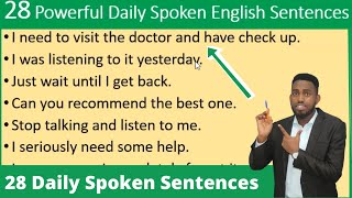 28 Powerful Spoken Sentences for Daily Use  English to Somaali  Macalin Omar [upl. by Hebert]