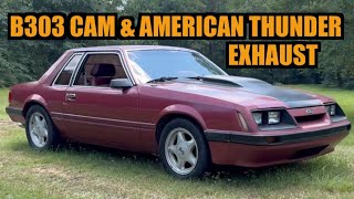 4 Eye Foxbody Coupe W B303 Cam amp American Thunder Exhaust System [upl. by Idac735]