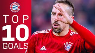 Franck Ribéry  Top 10 Goals for FC Bayern [upl. by Yeh138]