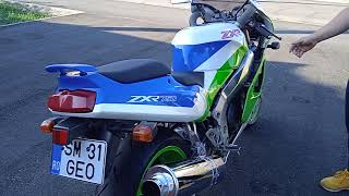 My 92 Kawasaki ZXR 750engine cold start and a little compression test [upl. by Nae]