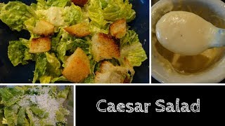 How to make Caesar Salad homemade dressing  croutons [upl. by Draillih406]