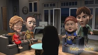 TwoAndAHalfMen  Two and a half men animated scene [upl. by Gaskin]