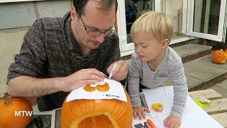 Carving our Pumpkins  October 16 2016  MeetTheWengers Daily Vlog [upl. by Eirotal]