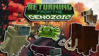 🌴🐻RETURNING FROM THE CENOZOIC MOD MINECRAFT 1201🧊  CENOZOICO en MINECRAFT [upl. by Akinwahs]