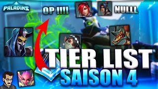 QUI EST OP OU PAS ► MA TIER LIST SAISON 4 Patch VATU Shadows  Paladins FR [upl. by Mlehliw]