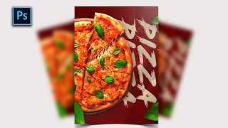 professional Restaurant Food Flyer Design  Photoshop Tutorial 2022  PSD FILE PIZZA [upl. by Pinzler]