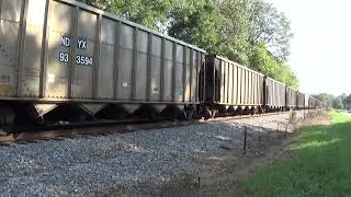 CSX C 406 04 by SF 3630 NB 10624 to Marshall 10 MPH due to sinkhole near the river bridge [upl. by Leno797]