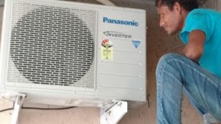 How to Install Split AC Outdoor Unit  Panasonic US18SKY1 Air Conditioner Outdoor Unit Installation [upl. by Marcelle]