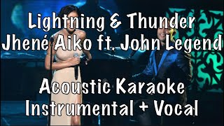 Jhené Aiko  Lightning amp Thunder ft John Legend acoustic karaoke instrumental plus guide vocal [upl. by Annoeik532]