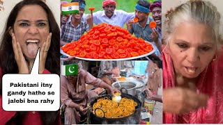 Jalebi Making Hygiene in India 🇮🇳 VS Jalebi Making Hygiene in Pakistan 🇵🇰  Pakistani Reaction [upl. by Yelak]