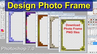 How to Design Photo Frame in Photoshop 70 🔥🔥🔥 [upl. by Penny]