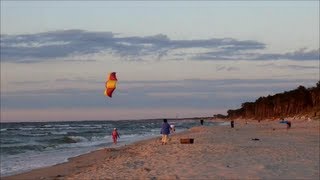 Latawiec dwulinkowy akrobacyjny nad Bałtykiem na polskiej plaży [upl. by Nirrad]