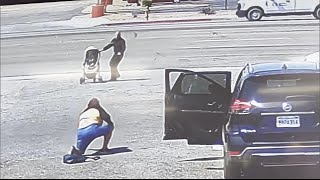 Hero Saves Baby in Stroller From Rolling Towards Traffic [upl. by Jaco211]