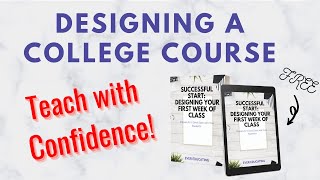 Tips For Designing A College Course From Scratch  Successful Start Overview [upl. by Oliver]