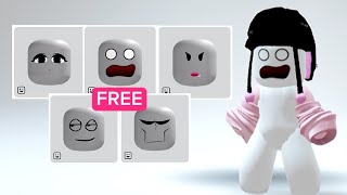 5 CUTE FREE FACES ON ROBLOX 😍 [upl. by Mundy]