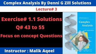 Complex analysis by Dennis G Zill solutions  Lecture3 Exercise 11 Focus on concept Solutions [upl. by Henrik408]