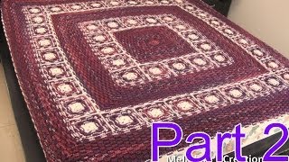 Basket Weave Blanket Crochet Tutorial pt 2  How to Connect Granny Squares  Right [upl. by Roxy]