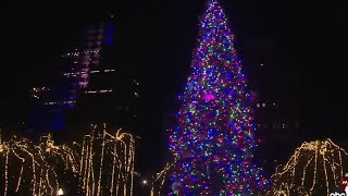 HEB Christmas Tree Lighting kicks off holiday season in downtown San Antonio on Friday [upl. by Pebrook]