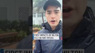 First impacts of Hurricane Milton felt in Fort Myers [upl. by Way]