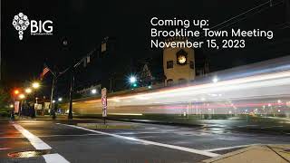 Brookline Town Meeting  November 15 2023 [upl. by Ahl]