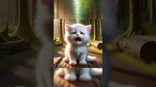 A kitten lost home 🏡 cute cat 😻 story catlover cute meow aicat sad crying story [upl. by Aires802]