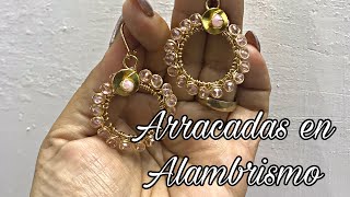 Aros o arracadas de alambrismo tendecia2019 bisuteria alambrismo arracadas aretes2019 [upl. by Ribaudo]