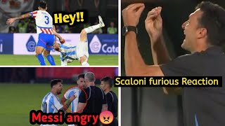 Messis angry reaction to referee decisions  Lionel Messi Paraguay match controversy [upl. by Reginauld622]