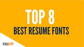 The Top 8 Resume Fonts for 2019 [upl. by Asssilem]