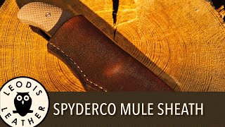 Leather Pouch Sheath for a Spyderco Mule [upl. by Llirret]