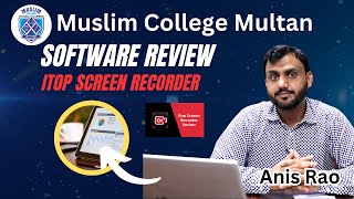 Software Review  itops Screen Reorder  For Teachers Recording Lectures  Muslim College Multan [upl. by Lawry]