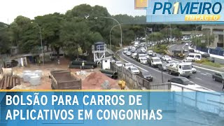 SP Aeroporto de Congonhas faz bolsão para carros de aplicativo  Primeiro Impacto 140524 [upl. by Airetnohs]