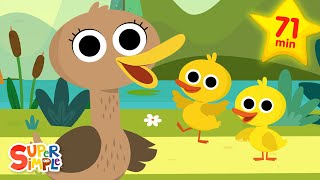 Six Little Ducks  More  Kids Music  Super Simple Songs [upl. by Tarryn145]