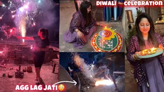 Diwali celebration 🎉 vlog late kyu 🥹🥲  Firework 🧨 [upl. by Lebasile131]