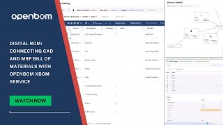 Digital BOM Connecting CAD and MRP Bill of Materials with OpenBOM xBOM Service [upl. by Lugar305]