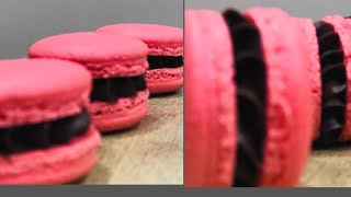 How To Make Macaroons cheflife 2024 macaroni rasberry chocolate [upl. by Aicilehp184]