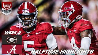 HALFTIME HIGHLIGHTS Georgia Bulldogs vs Alabama Crimson Tide  ESPN College Football [upl. by Nemrac]