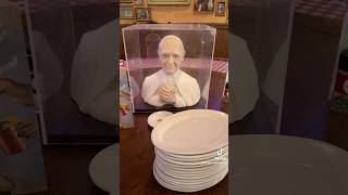 Buca di Beppo Italian Restaurant in Louisville KY Imagine the Pope staring at you while you eat [upl. by Neelloc]